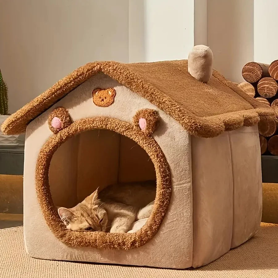 Portable Pet House – Soft Bed for Puppies & Cats