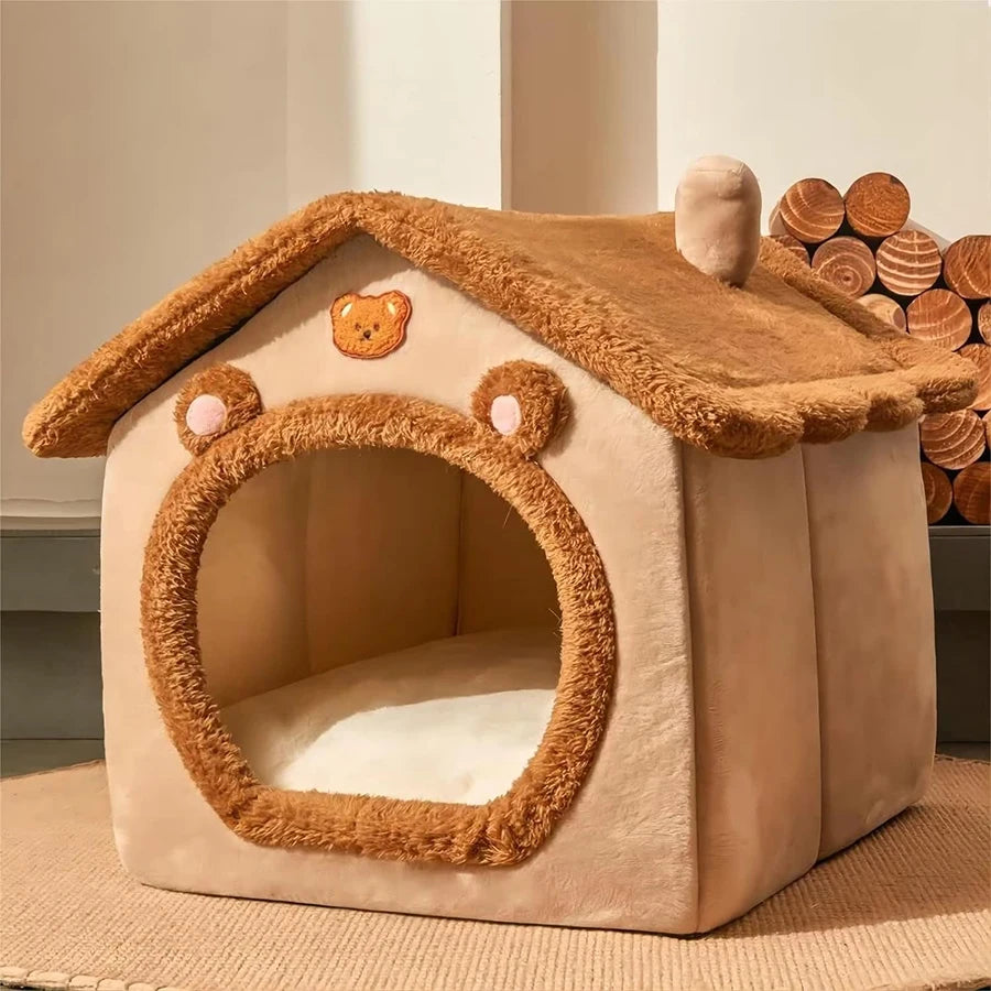 Portable Pet House – Soft Bed for Puppies & Cats