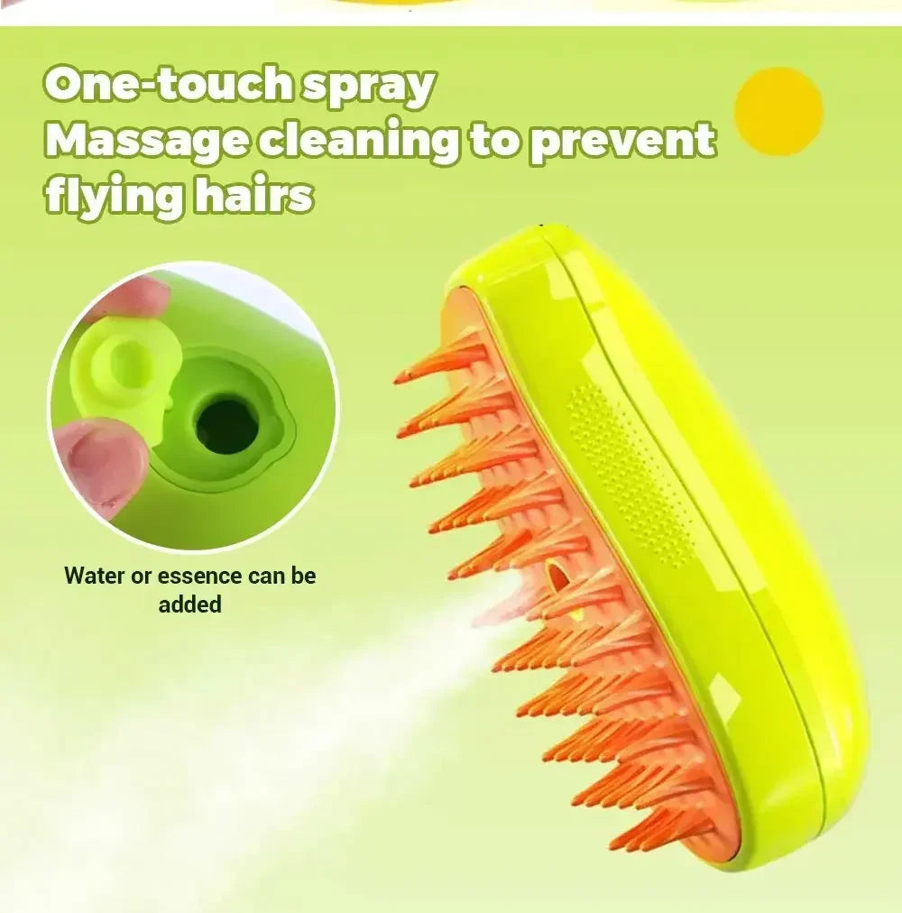 Electric Pet Sprayer Brush – Steam, Groom & Relax