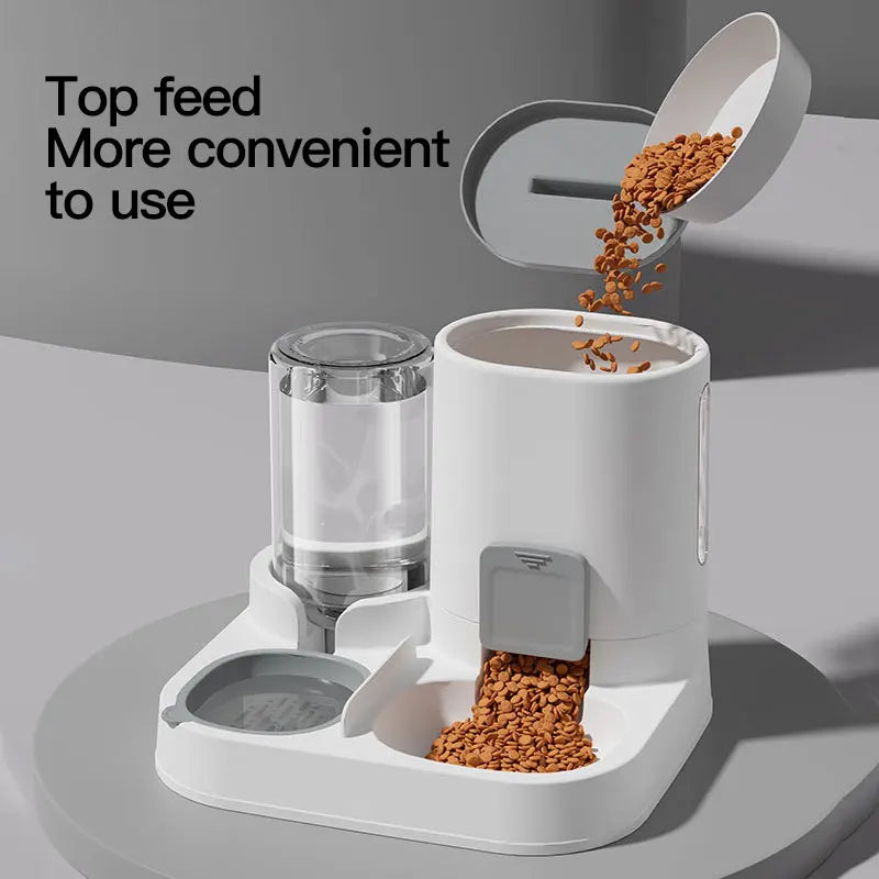 Gravity-Fed Cat Feeder – Large Capacity & Spill-Proof