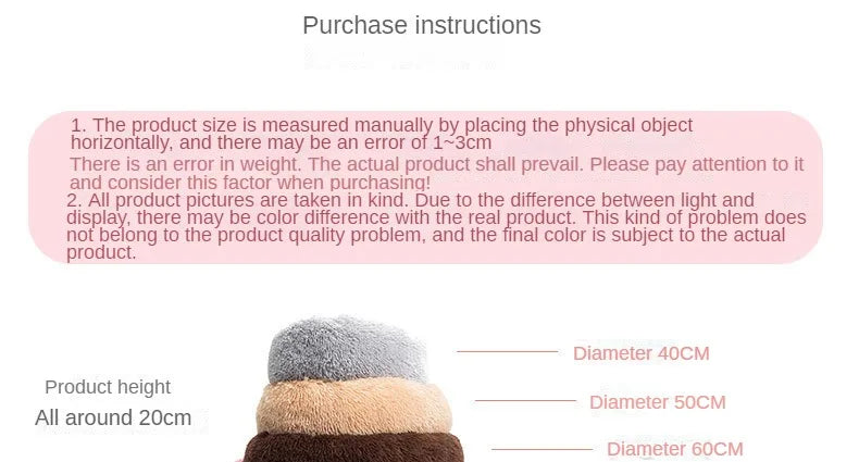 Winter Cat & Dog Bed – Soft Round Nest