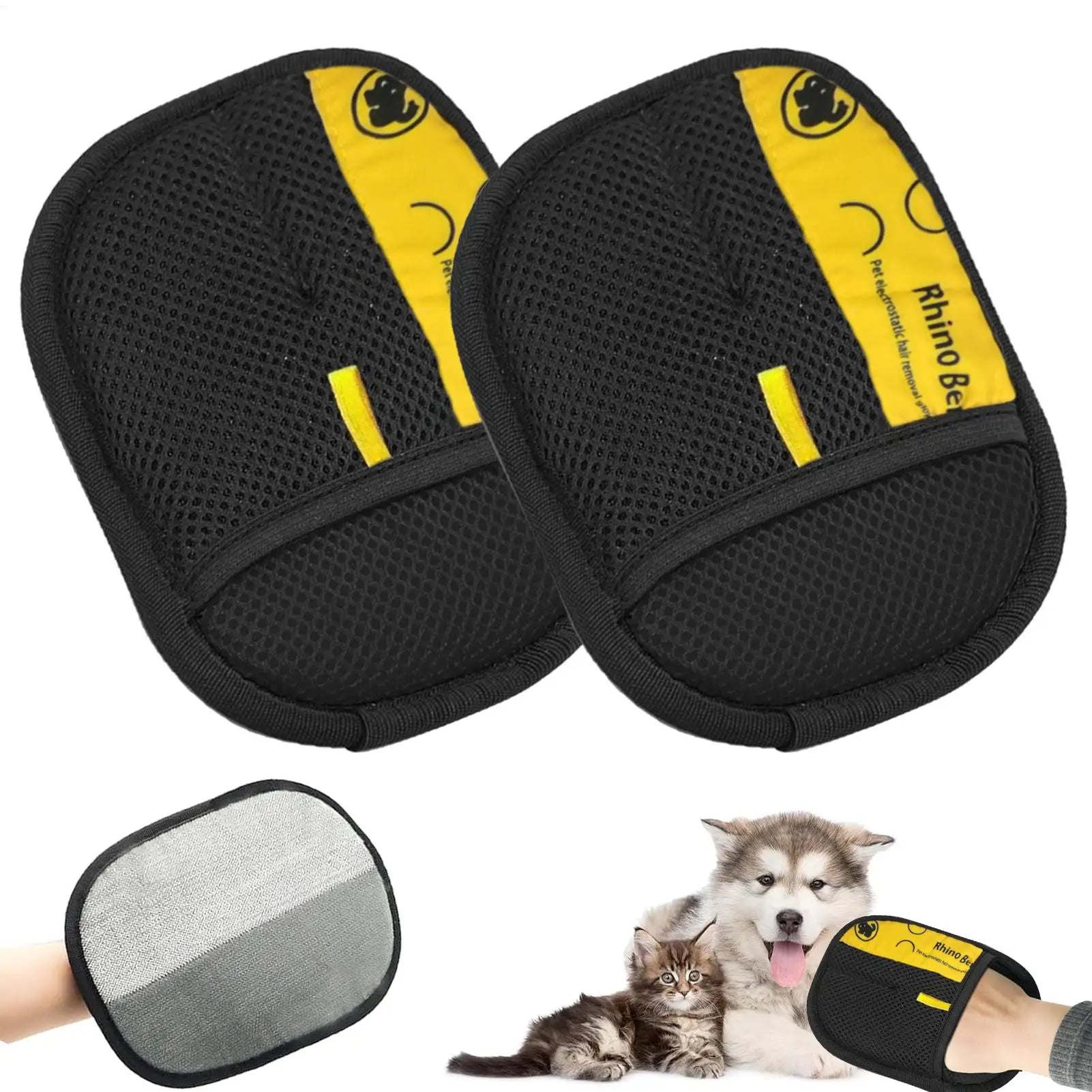 2pcs Pet Grooming Multi-Use Washable Pet Grooming Gloves