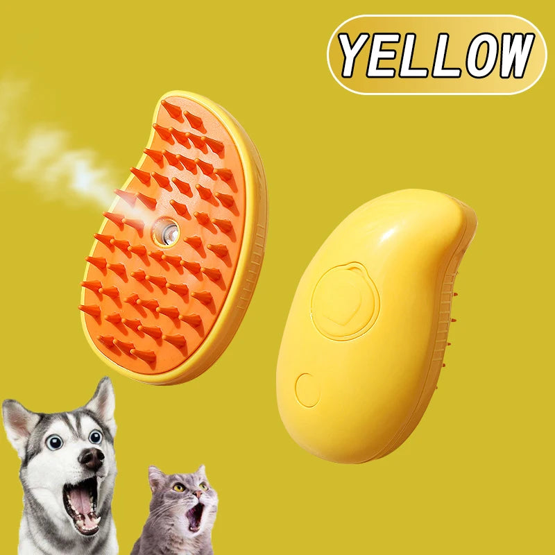 Electric Steam Pet Brush – Massage & Hair Removal