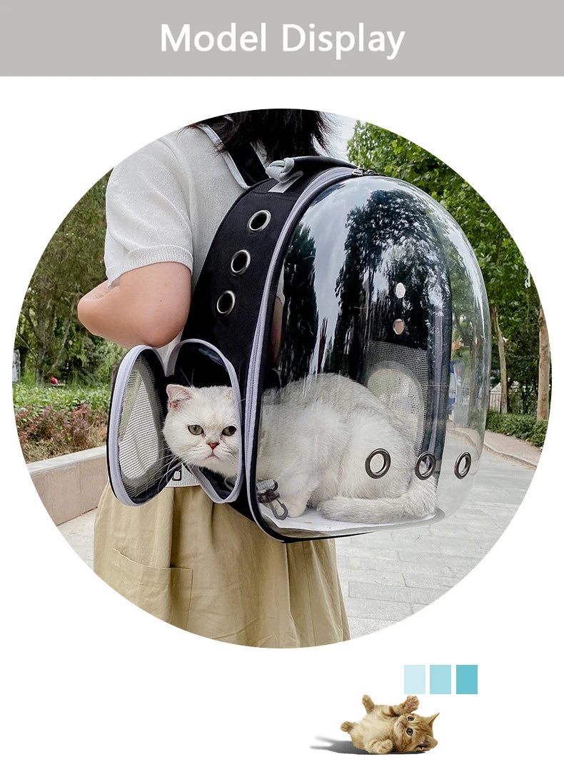 Clear Pet Carrier Backpack – For Cats & Small Dogs