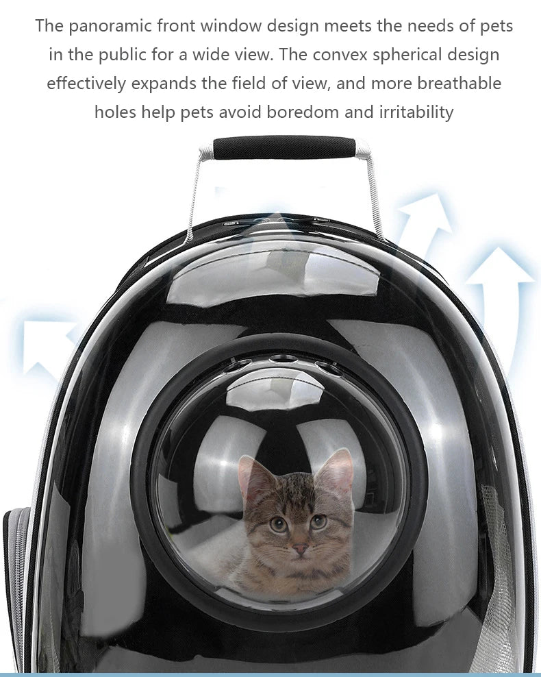 Clear Pet Carrier Backpack – For Cats & Small Dogs