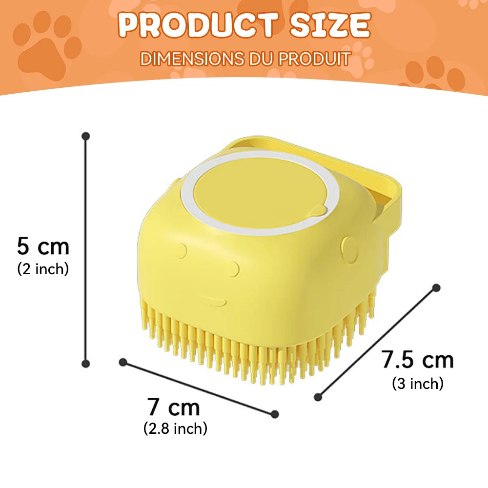 Pet Bath Brush – Soft Silicone Massage & Shampoo Tool