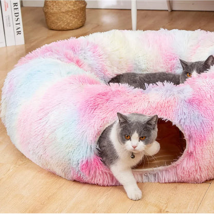 Kylinsure Plush Cat Tunnel Bed