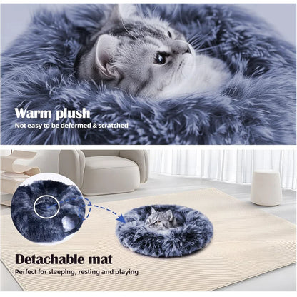 Kylinsure Plush Cat Tunnel Bed