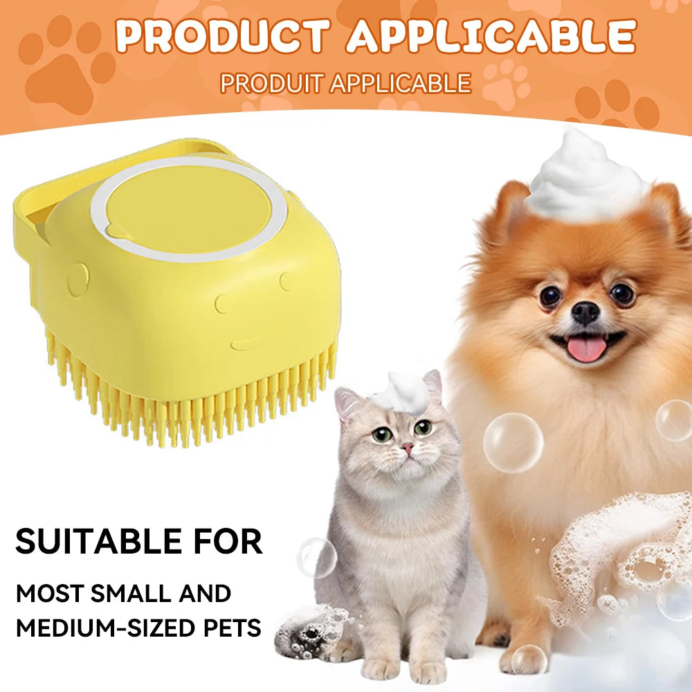 Pet Bath Brush – Soft Silicone Massage & Shampoo Tool