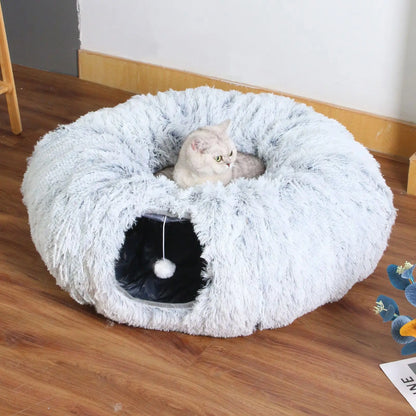 Kylinsure Plush Cat Tunnel Bed
