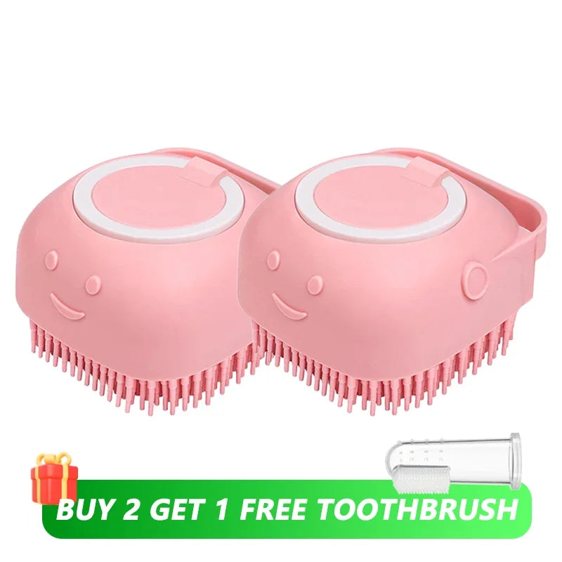 Pet Bath Brush – Soft Silicone Massage & Shampoo Tool