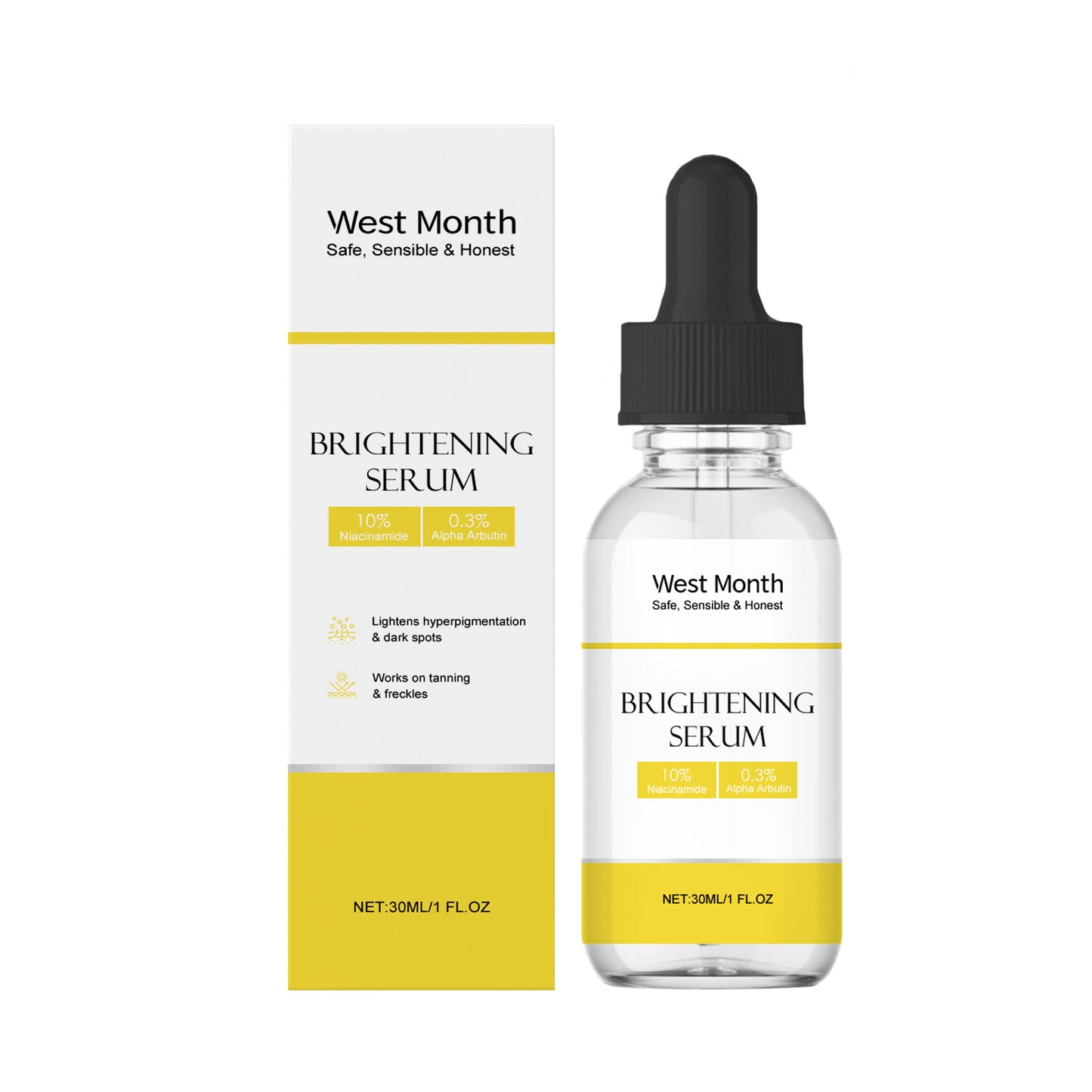 West&Month Brightening Serum, A Facial Blemish Calming, Hydrating, Firming And Brightening Serum