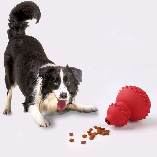Durable natural rubber pet toy resistant to biting and grinding teeth