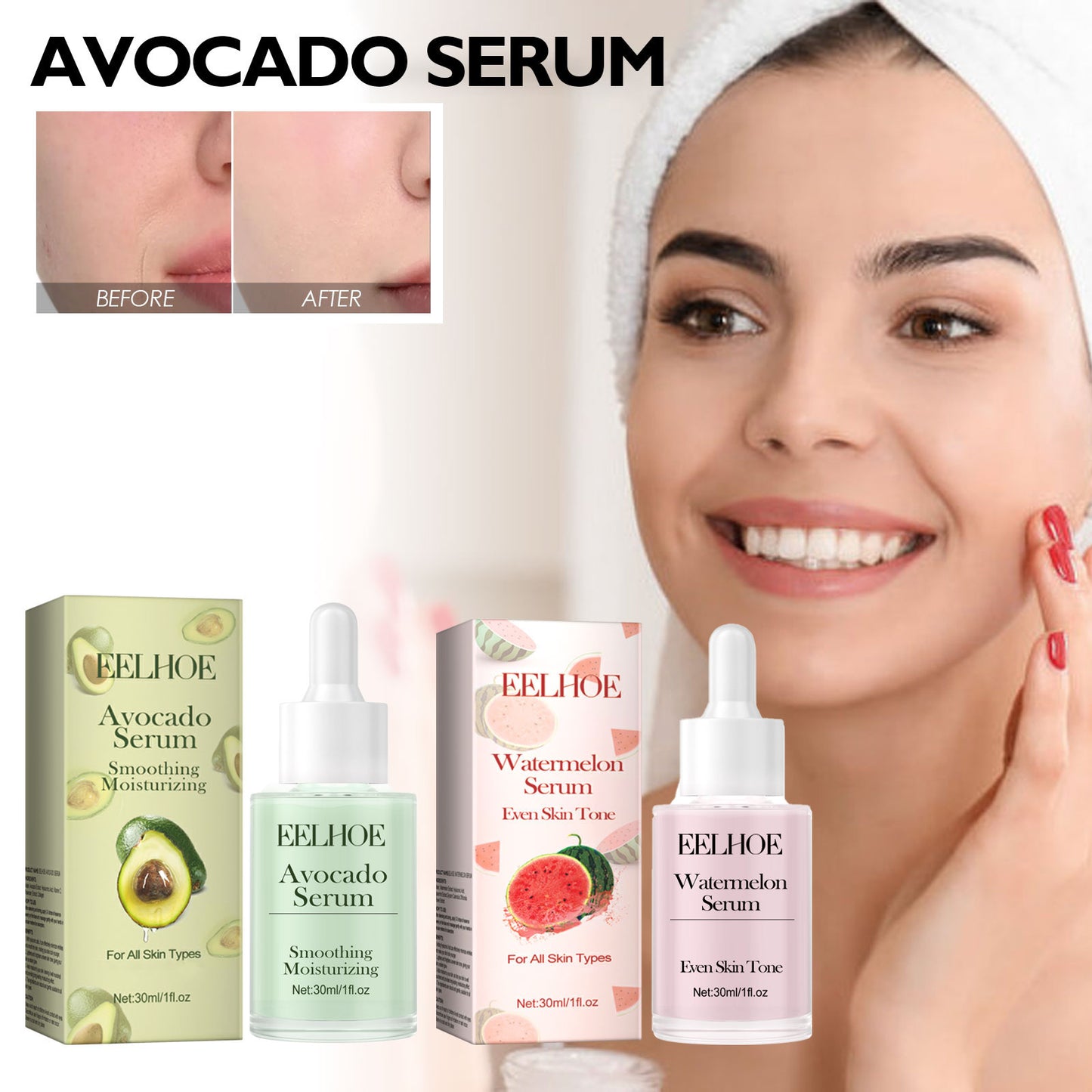 Avocado Watermelon Facial Fading Wrinkle Liquid