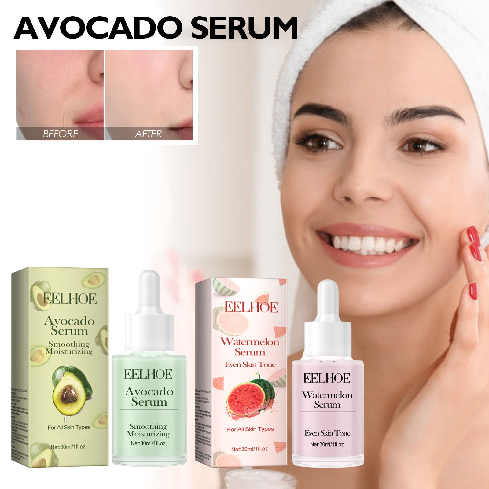 Avocado Watermelon Facial Fading Wrinkle Liquid