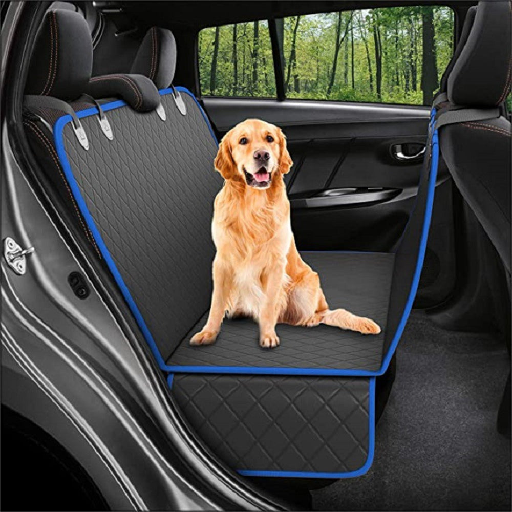 Mesh Dog Car Seat Cover Hammock with Zipper Pocket – Rear Seat Pet Travel Protector