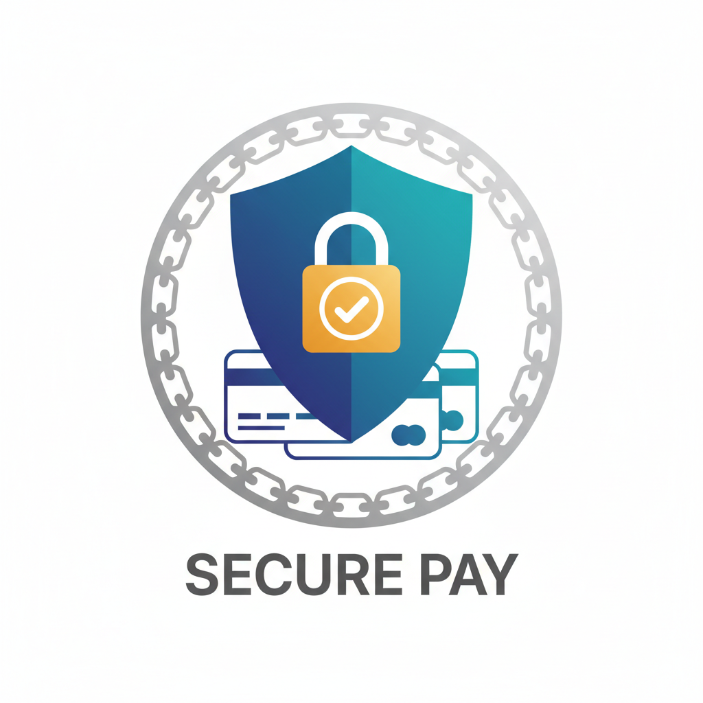safe payment icon with whaite begraound